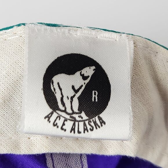 Vtg 80s Alaska Hat Retro Streetwear Futurism Hiphop Urban Trucker Colorblock 90s - Picture 6 of 7